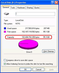 Disk Properties Dialog box Disk Properties Dialog box