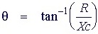 Parallel RC phase angle formula