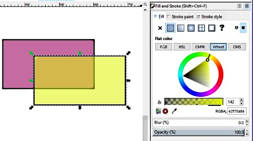 Color wheel alpha control