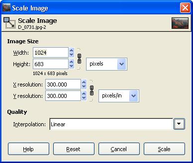 Scale Image dialog box