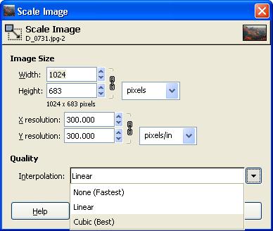 Interpolation drop down list