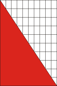 How we would draw a diagonal line