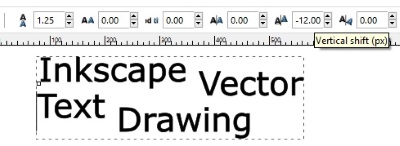 Adjusted vertical shift words