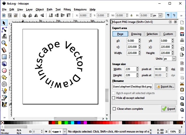 save as eps inkscape