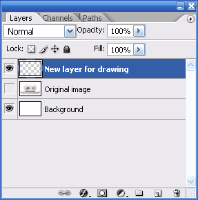 Make the Original layer invisible